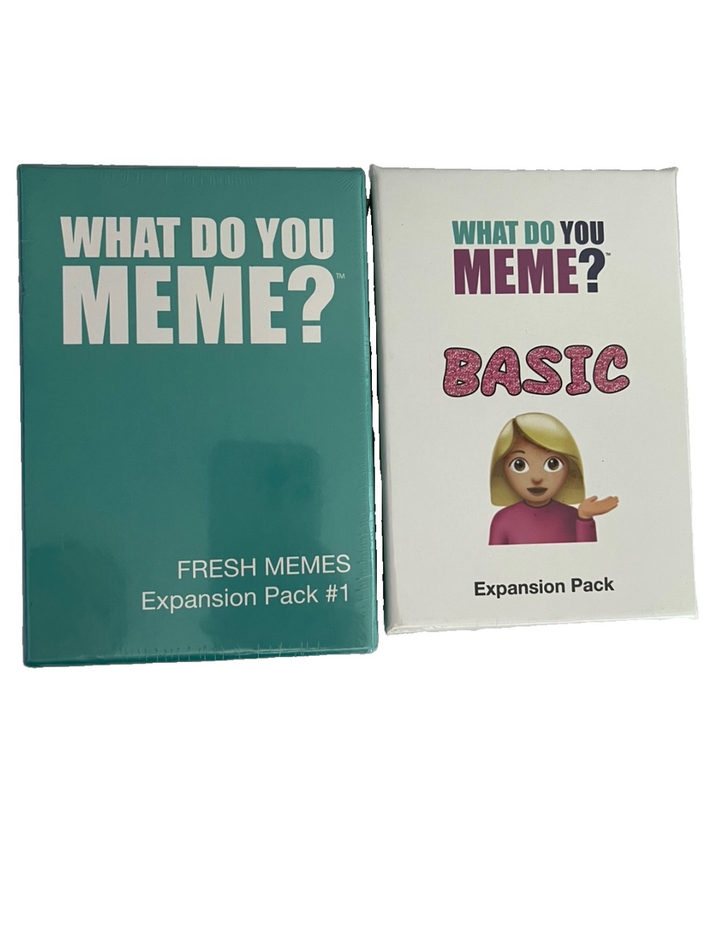 What Do You Meme? Basic Expansion Pack and Expansion Pack #1 brand new sealed